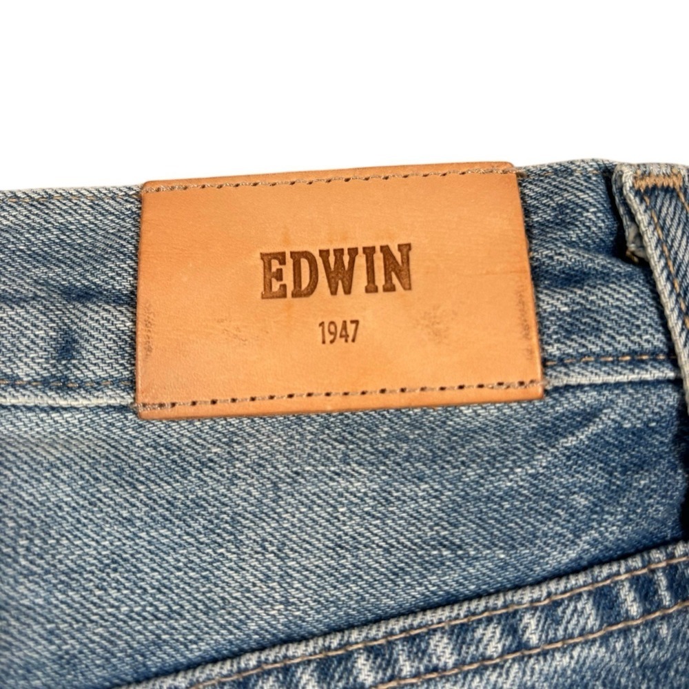 NEW Edwin Cai Shorts Womens Sz 30 Blue Anthropologie Jean Shorts 4" Cutoff Denim - Picture 5 of 9